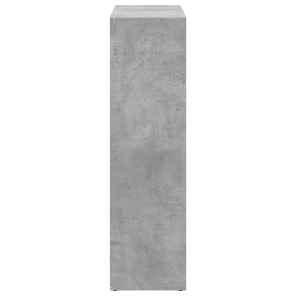 vidaXL Librería divisora madera gris hormigón 102x29x103,5 cm