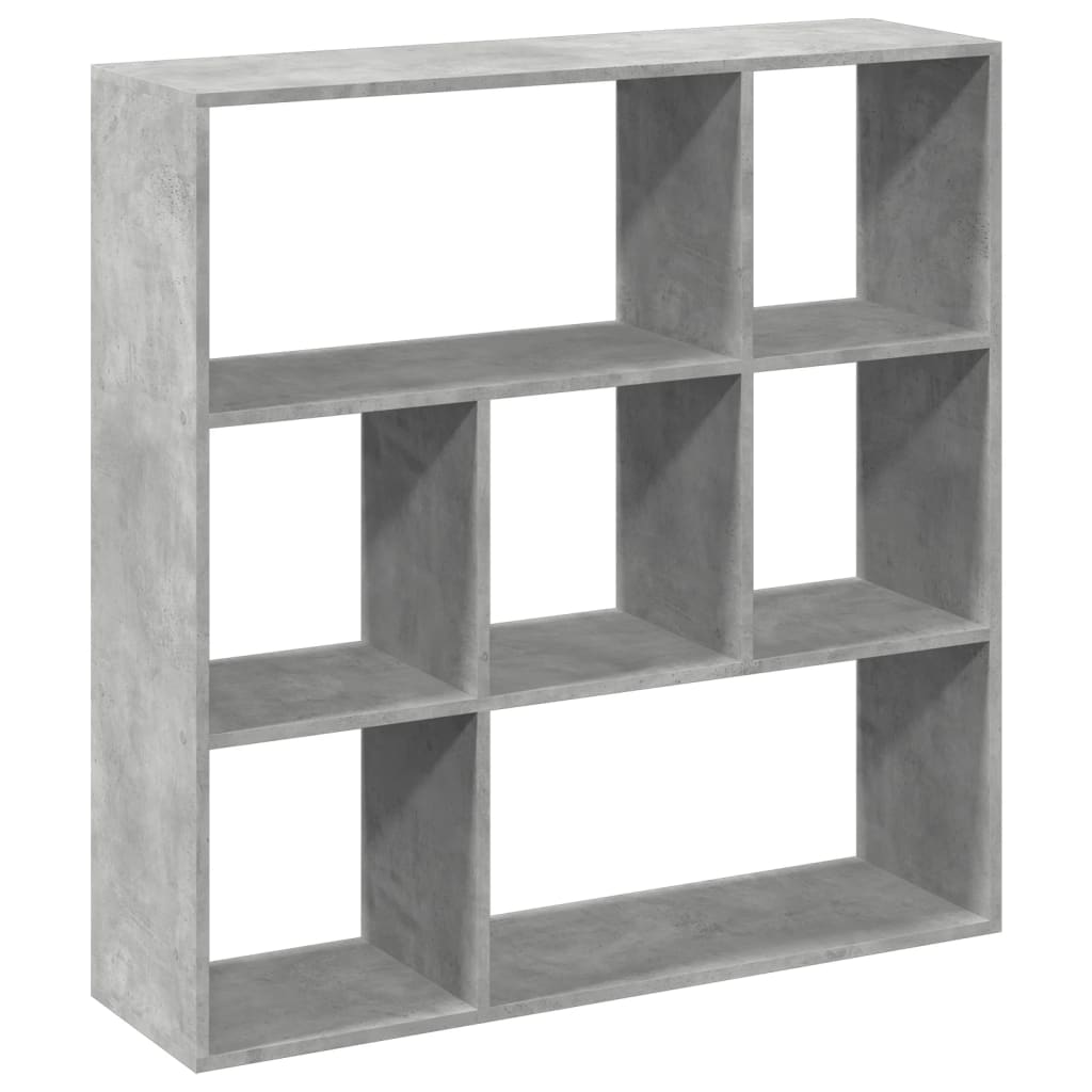 vidaXL Librería divisora madera gris hormigón 102x29x103,5 cm