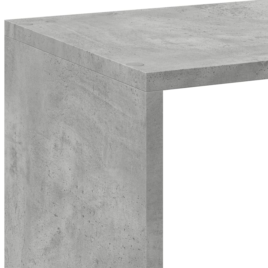 vidaXL Librería divisora madera gris hormigón 102x29x103,5 cm