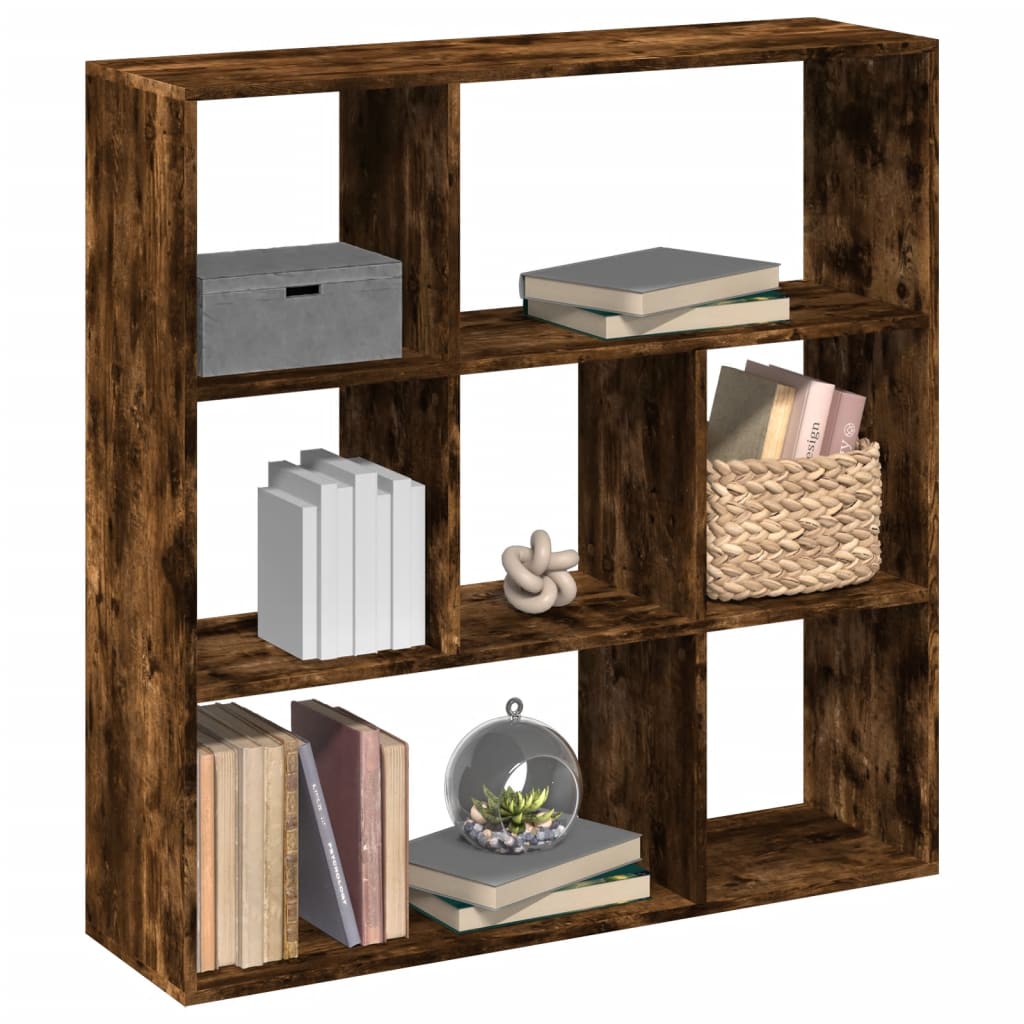 vidaXL Librería divisora madera roble ahumado 102x29x103,5 cm