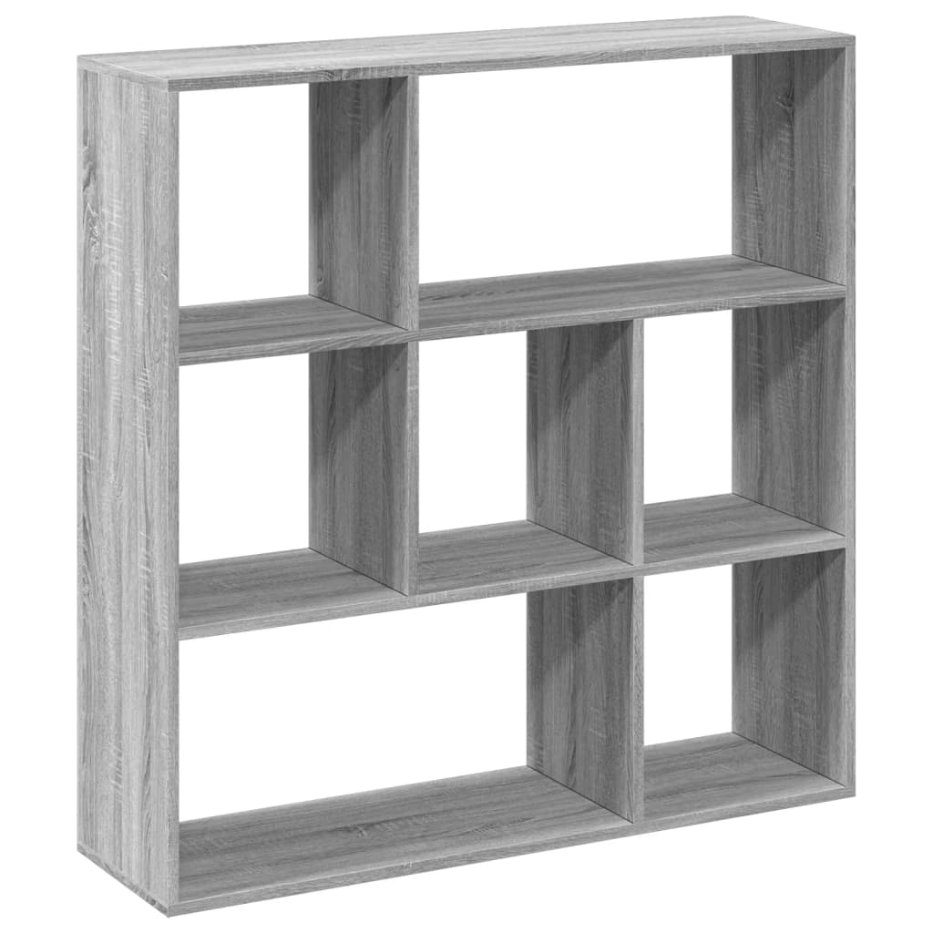 vidaXL Librería divisor madera ingeniería gris Sonoma 102x29x103,5 cm