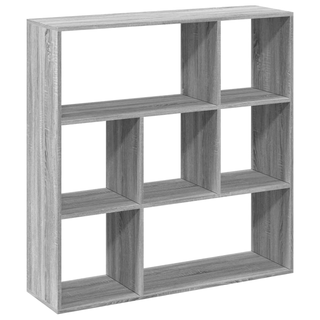 vidaXL Librería divisor madera ingeniería gris Sonoma 102x29x103,5 cm