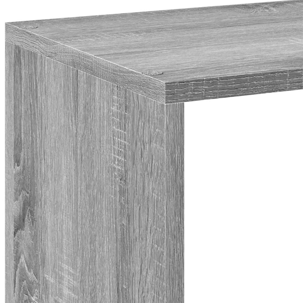 vidaXL Librería divisor madera ingeniería gris Sonoma 102x29x103,5 cm