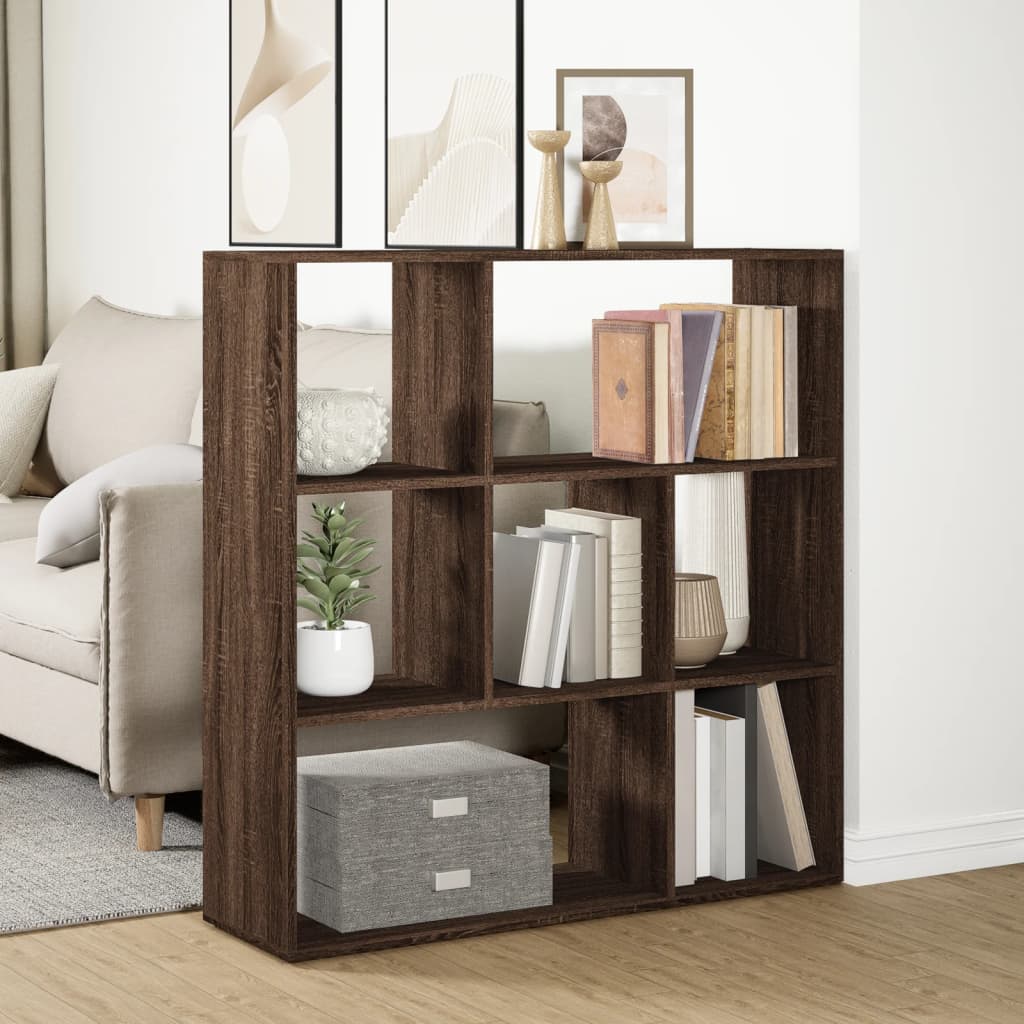 vidaXL Librería divisora madera marrón roble 102x29x103,5 cm