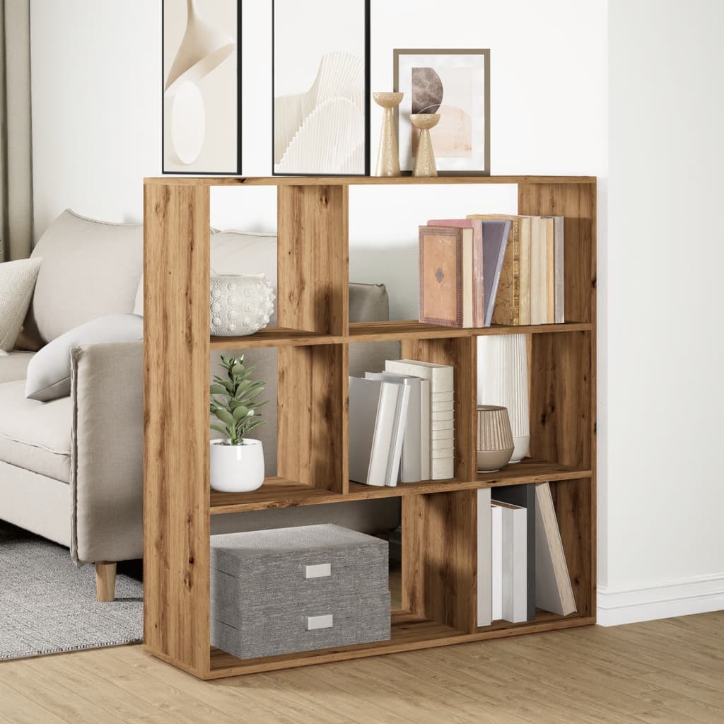 vidaXL Librería divisora madera roble artisan 102x29x103,5 cm