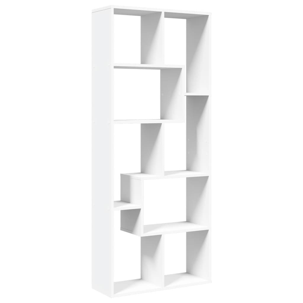 vidaXL Librería divisora madera ingeniería blanca 67x25x161,5 cm