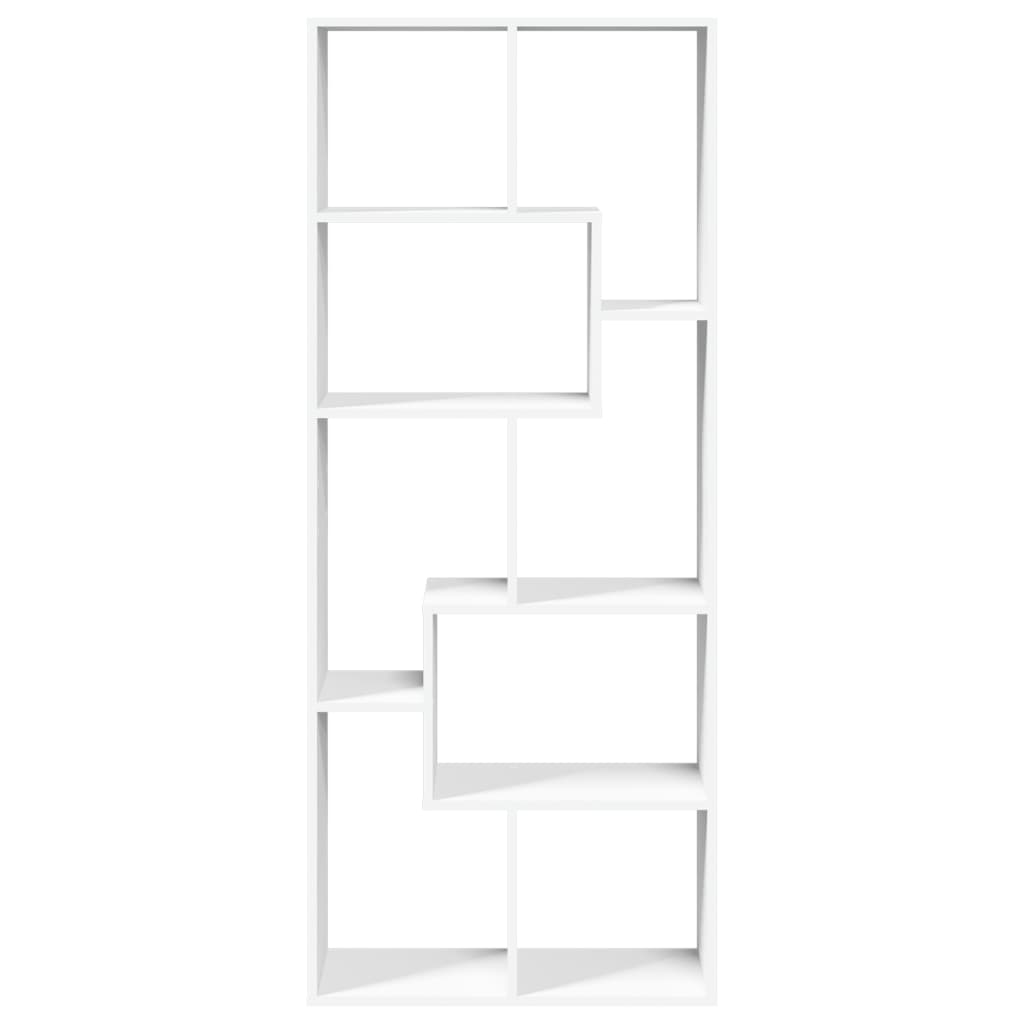 vidaXL Librería divisora madera ingeniería blanca 67x25x161,5 cm