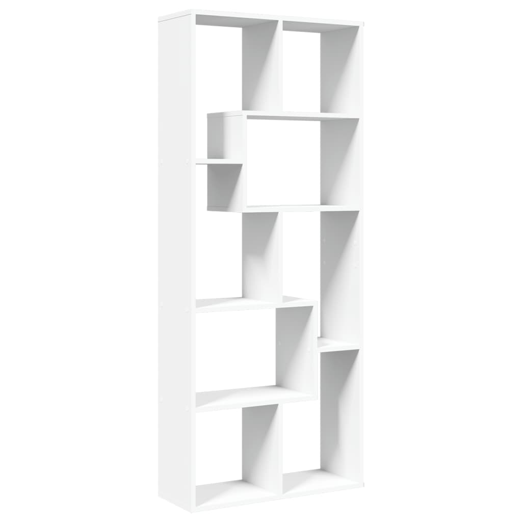 vidaXL Librería divisora madera ingeniería blanca 67x25x161,5 cm