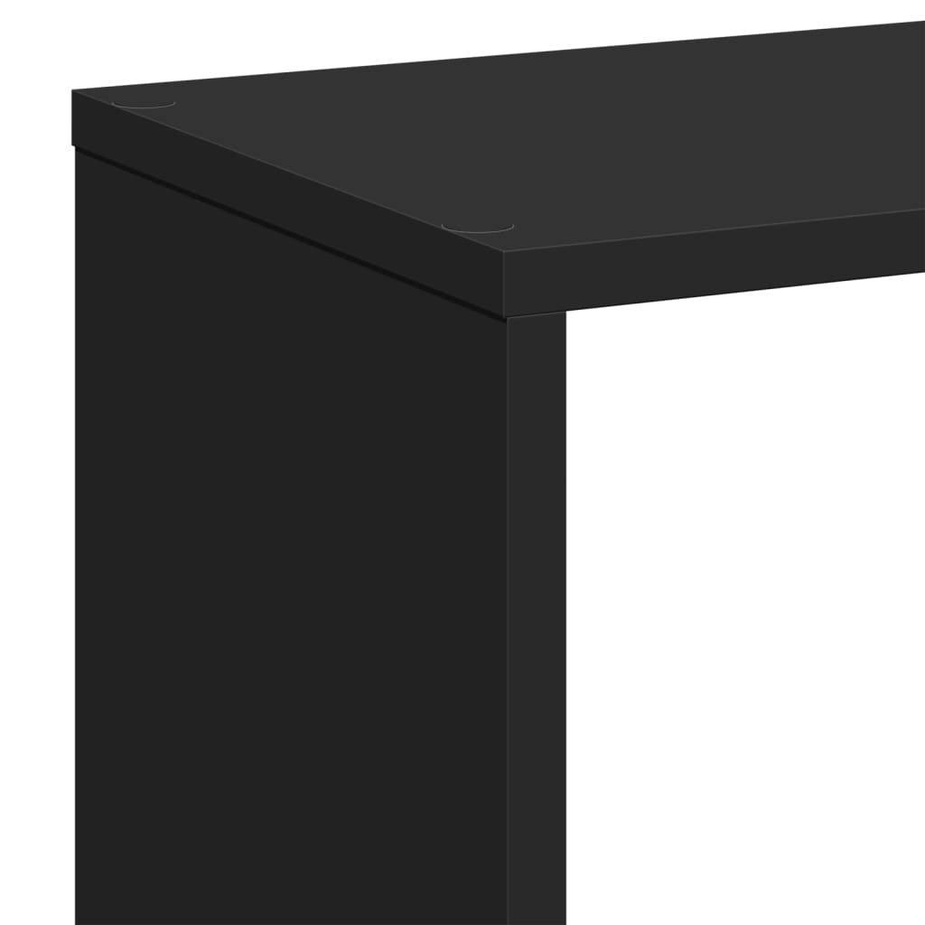 vidaXL Librería divisora madera de ingeniería negra 67x25x161,5 cm