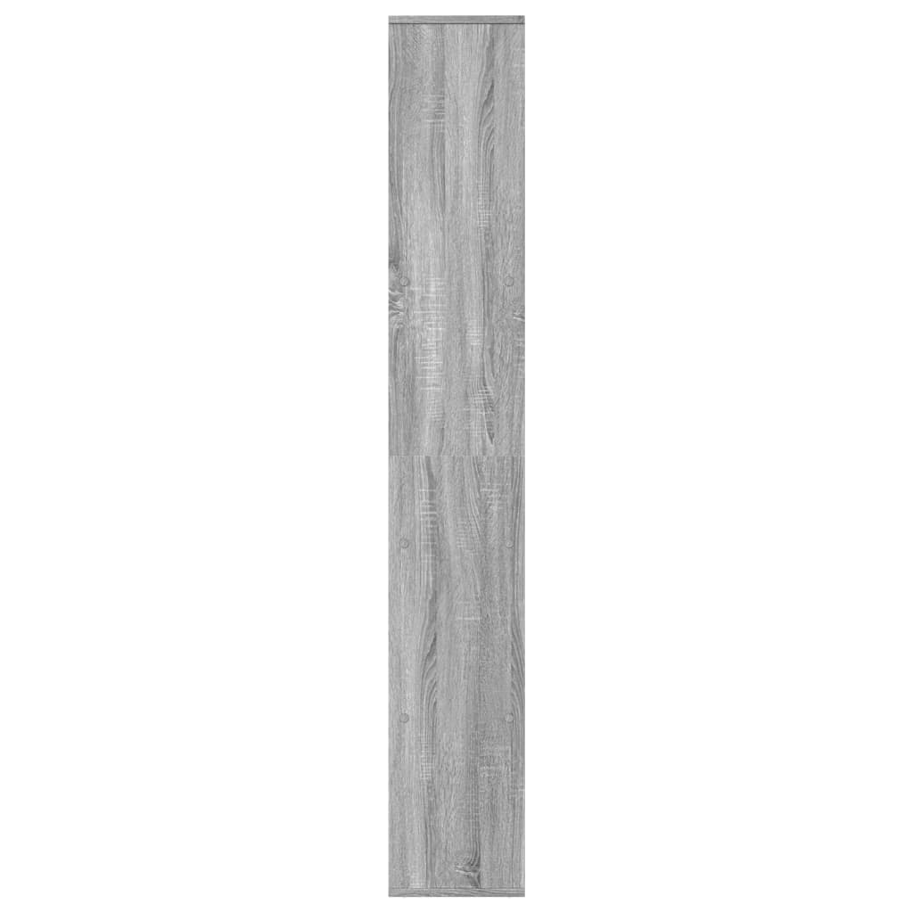 vidaXL Librería divisora madera ingeniería gris Sonoma 67x25x161,5 cm