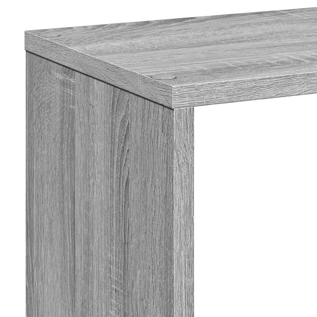 vidaXL Librería divisora madera ingeniería gris Sonoma 67x25x161,5 cm