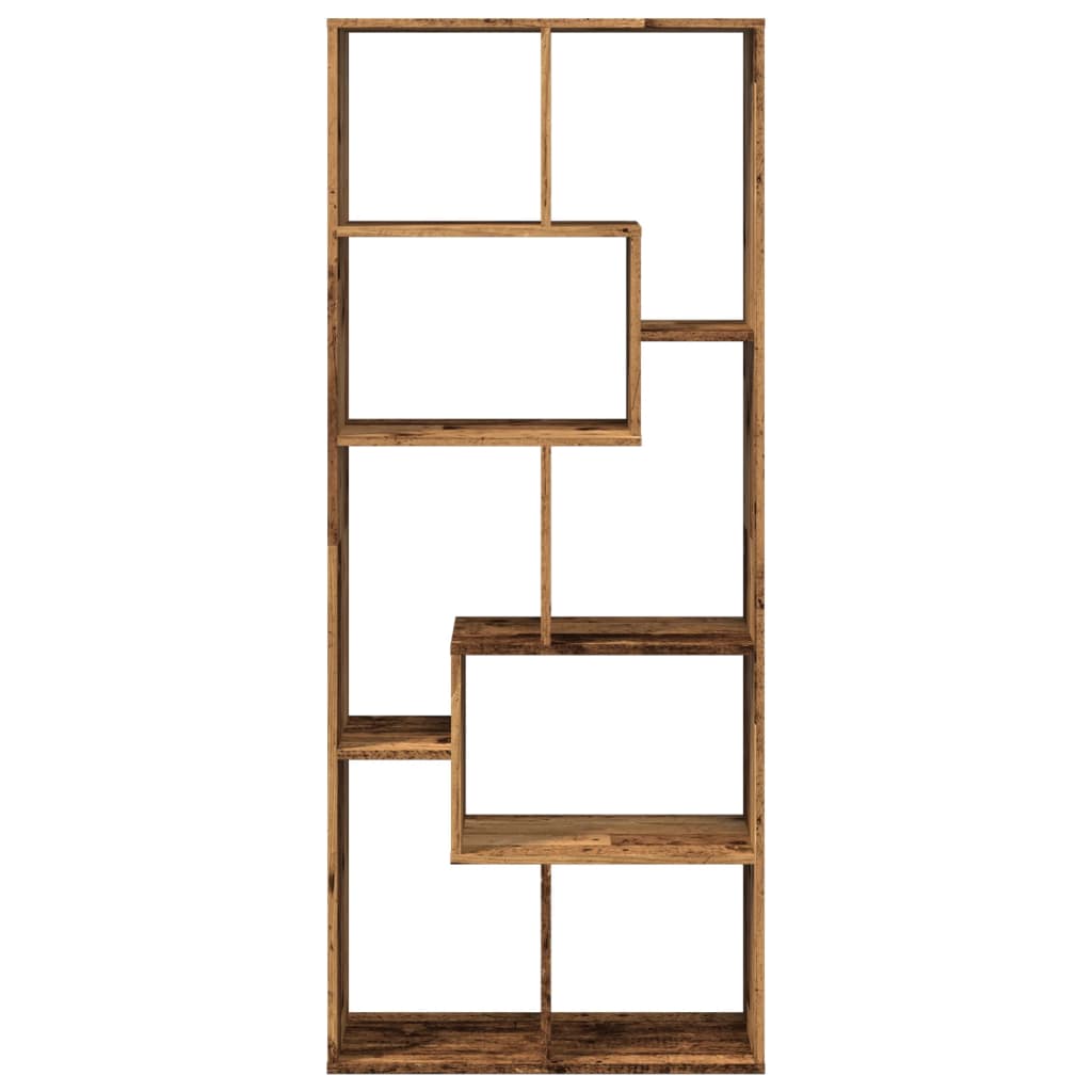 vidaXL Librería divisora madera ingeniería envejecida 67x25x161,5 cm