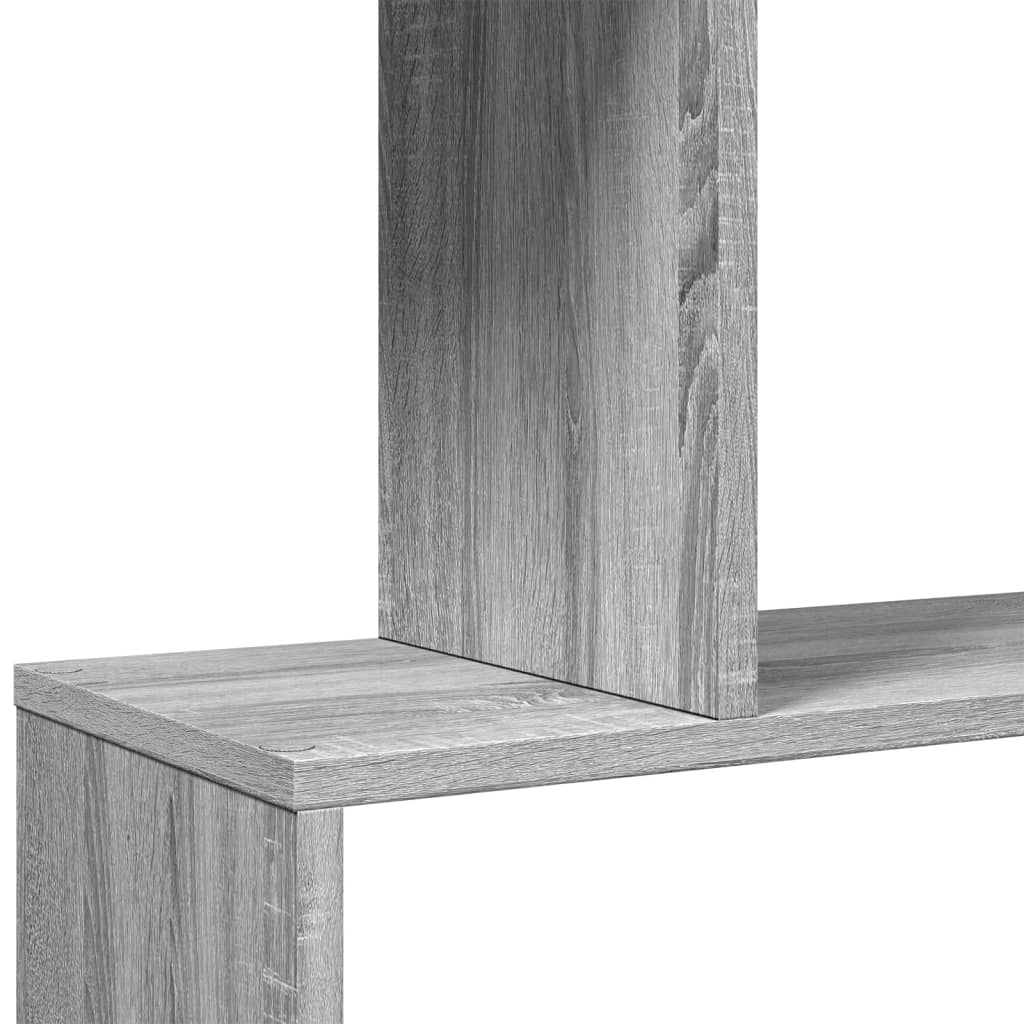 vidaXL Librería divisora 6 niveles madera gris Sonoma 70x24x193 cm