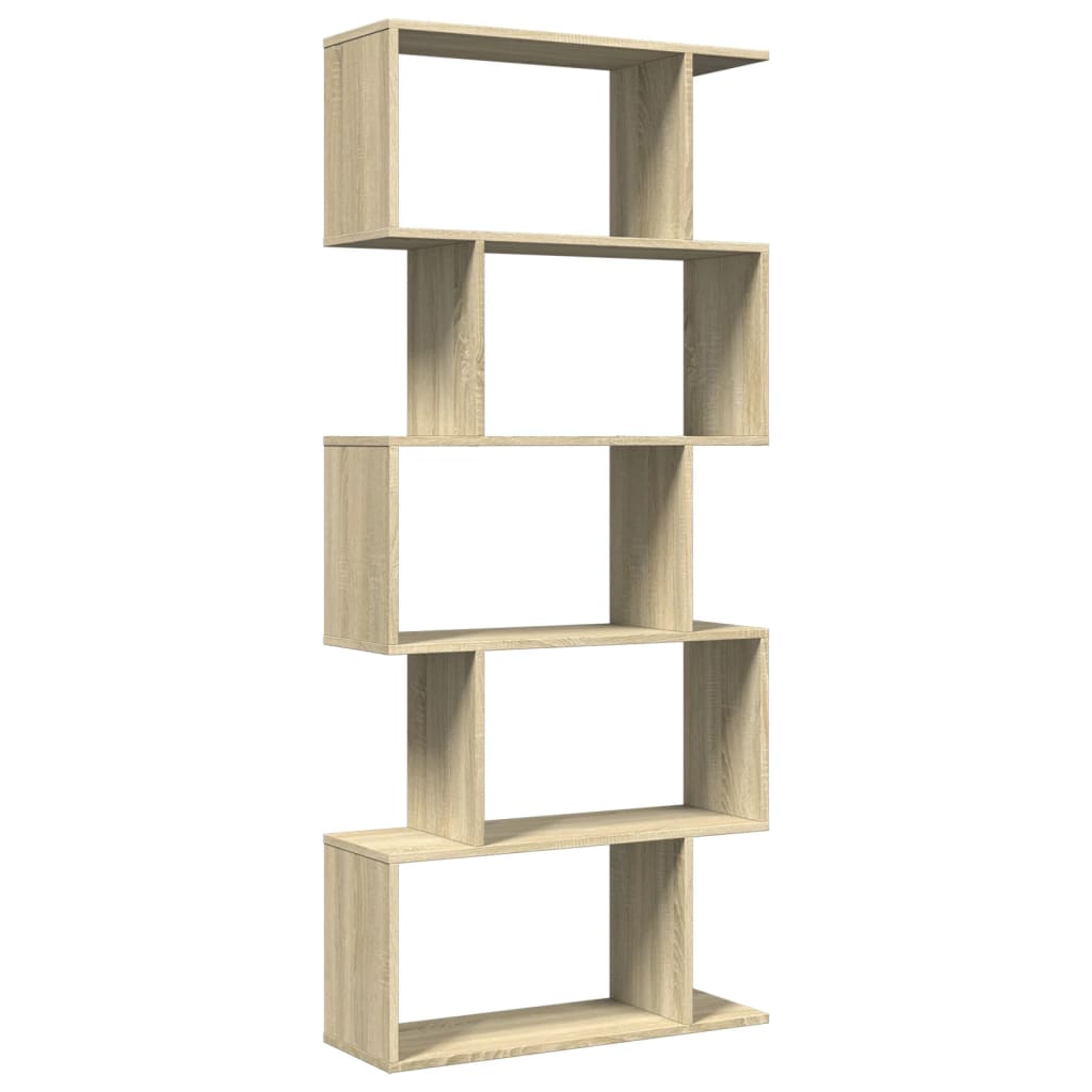 vidaXL Librería divisora 5 niveles madera roble Sonoma 70x24x161 cm