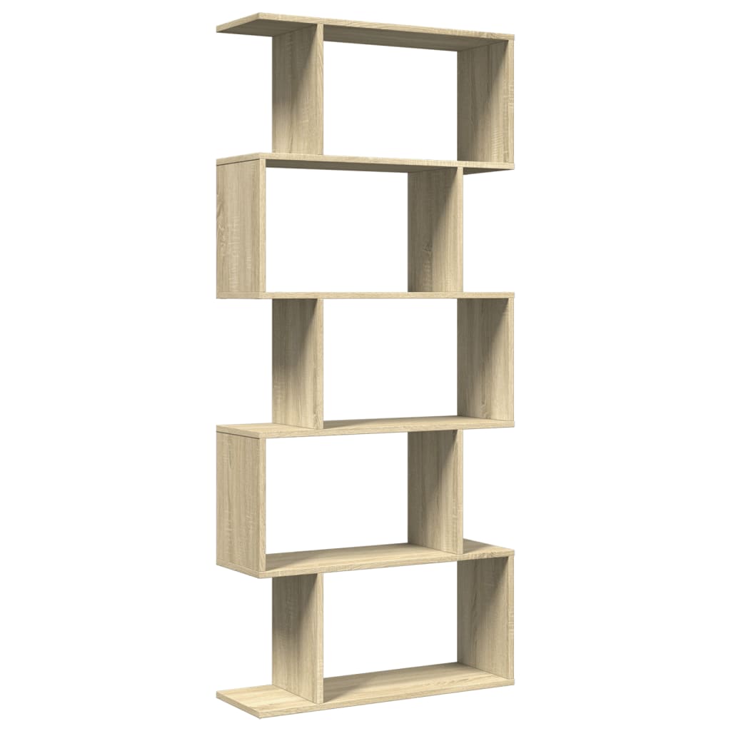 vidaXL Librería divisora 5 niveles madera roble Sonoma 70x24x161 cm