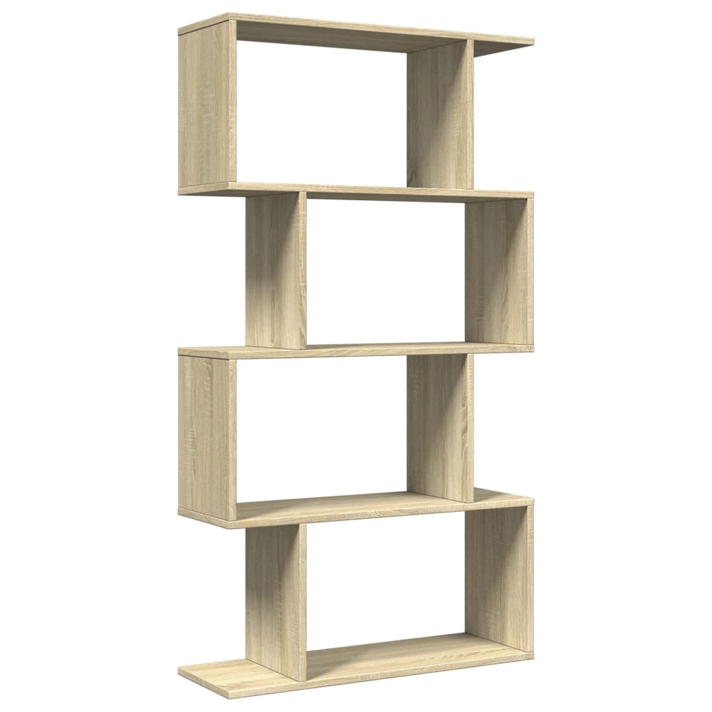 vidaXL Librería divisora 4 niveles madera roble Sonoma 70x24x129 cm