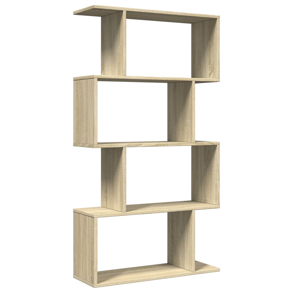 vidaXL Librería divisora 4 niveles madera roble Sonoma 70x24x129 cm