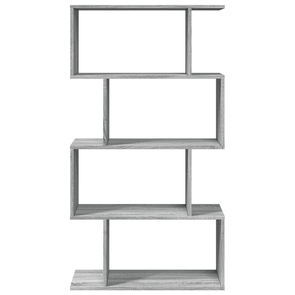 vidaXL Librería divisora 4 niveles madera gris Sonoma 70x24x129 cm