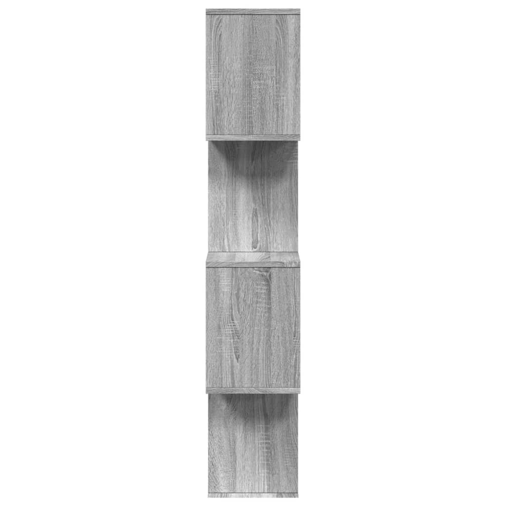 vidaXL Librería divisora 4 niveles madera gris Sonoma 70x24x129 cm