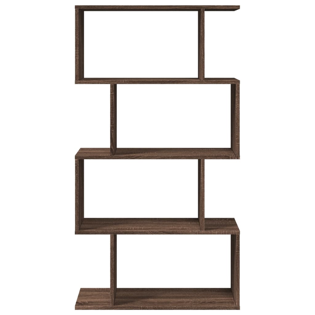 vidaXL Librería divisora 4 niveles madera marrón roble 70x24x129 cm