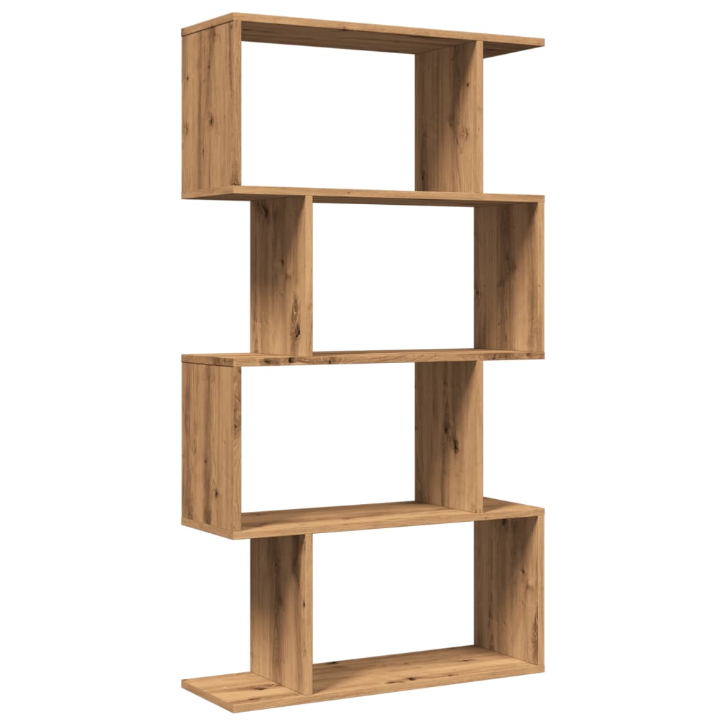 vidaXL Librería divisora 4 niveles madera roble artisan 70x24x129 cm