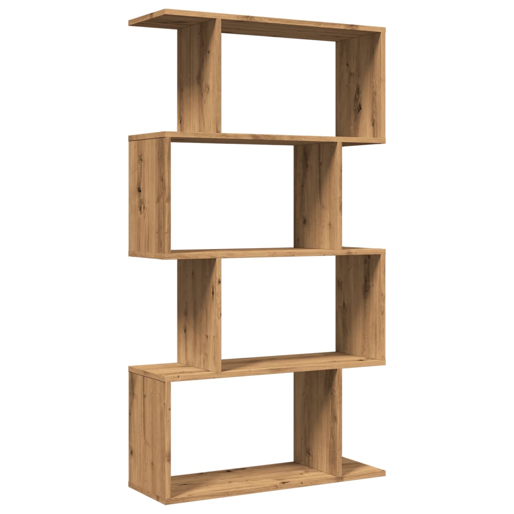 vidaXL Librería divisora 4 niveles madera roble artisan 70x24x129 cm