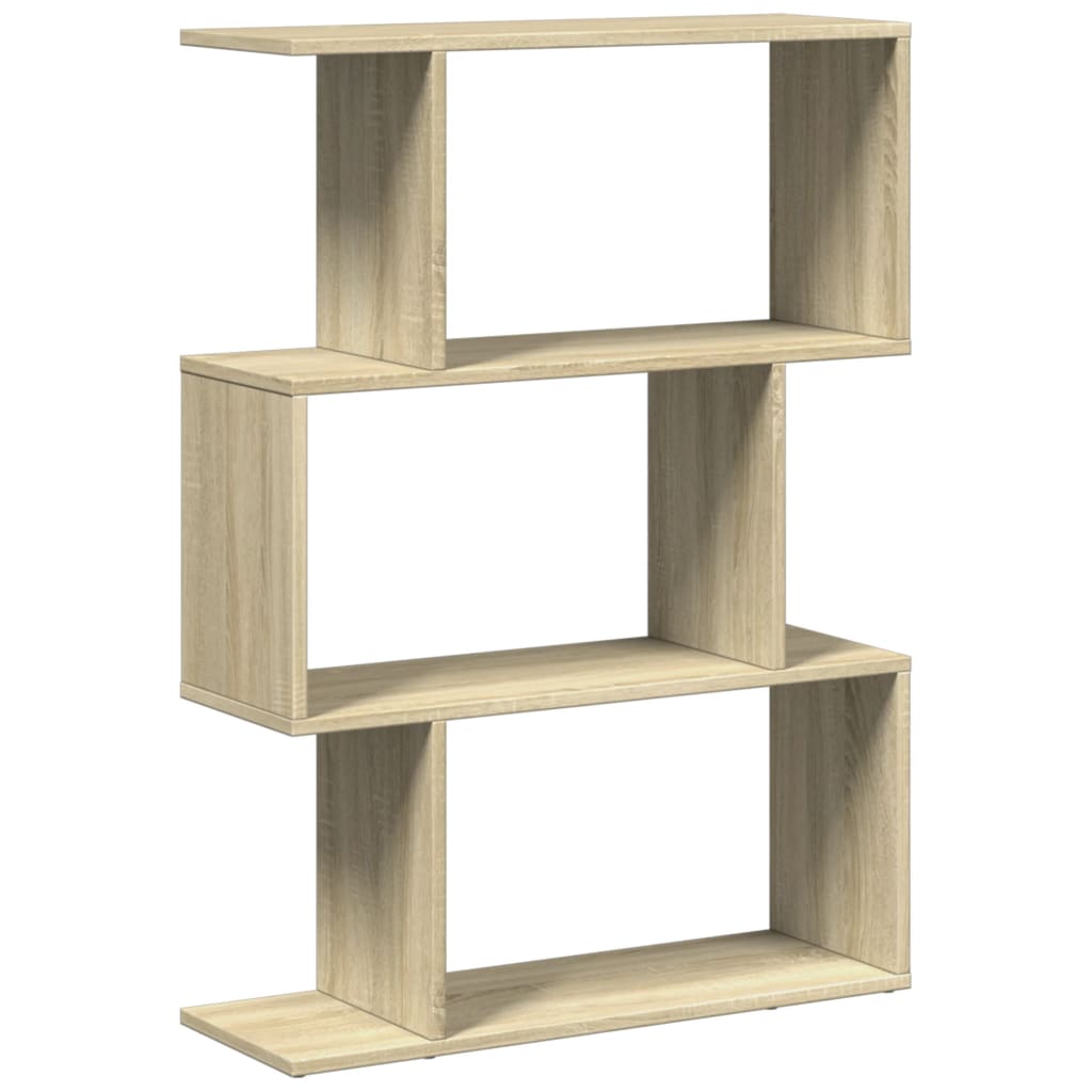 vidaXL Librería divisora 3 niveles madera roble Sonoma 70x24x97 cm