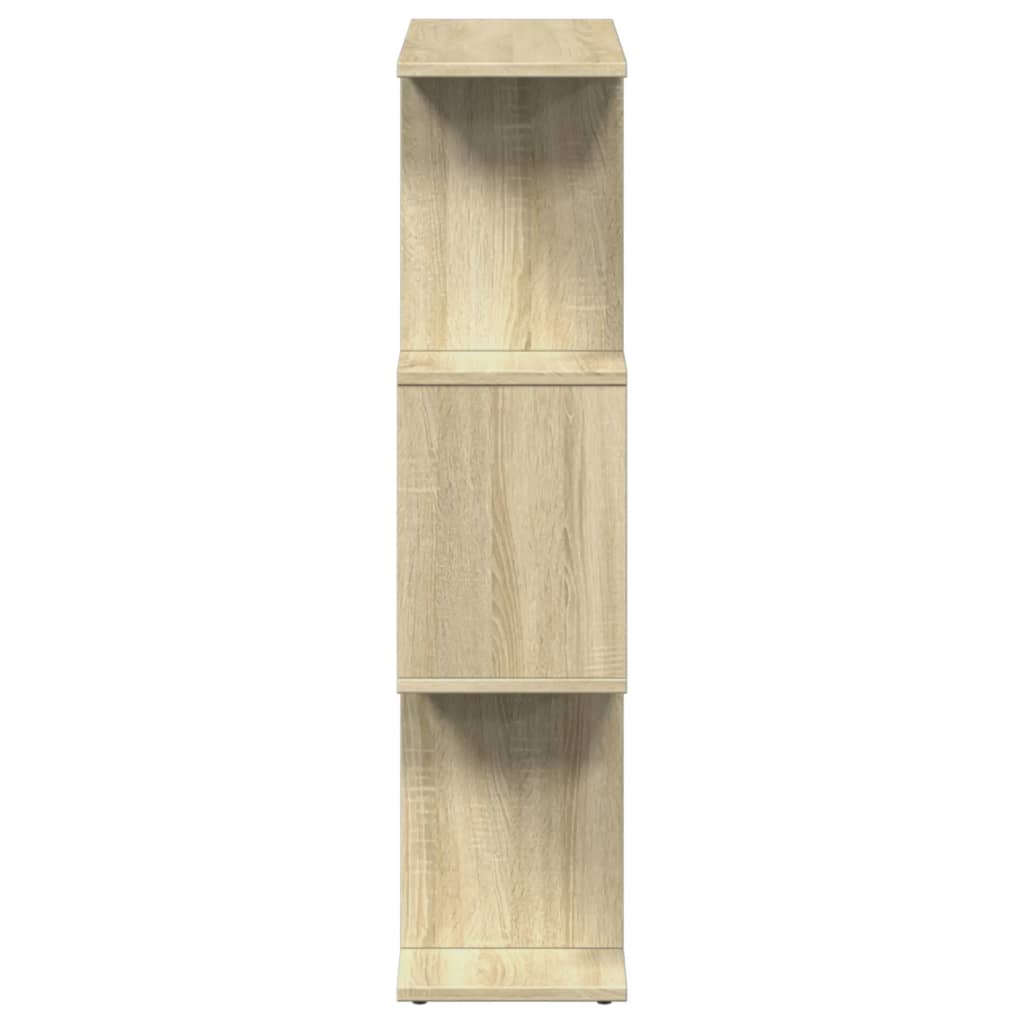 vidaXL Librería divisora 3 niveles madera roble Sonoma 70x24x97 cm