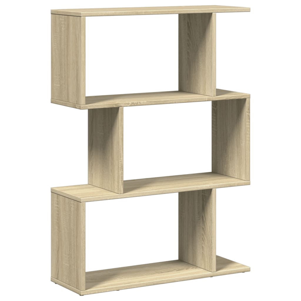 vidaXL Librería divisora 3 niveles madera roble Sonoma 70x24x97 cm