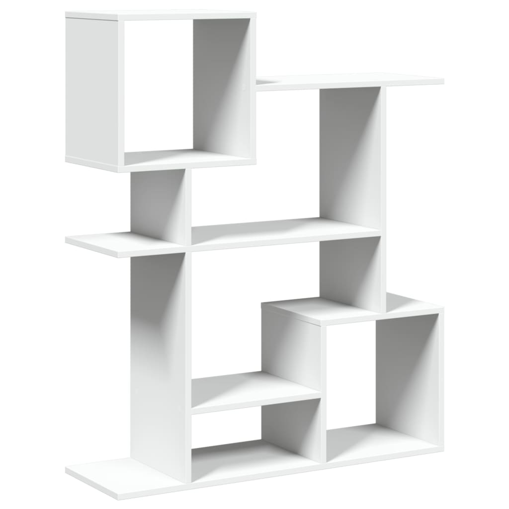 vidaXL Librería divisora madera ingeniería blanca 92x29x112 cm