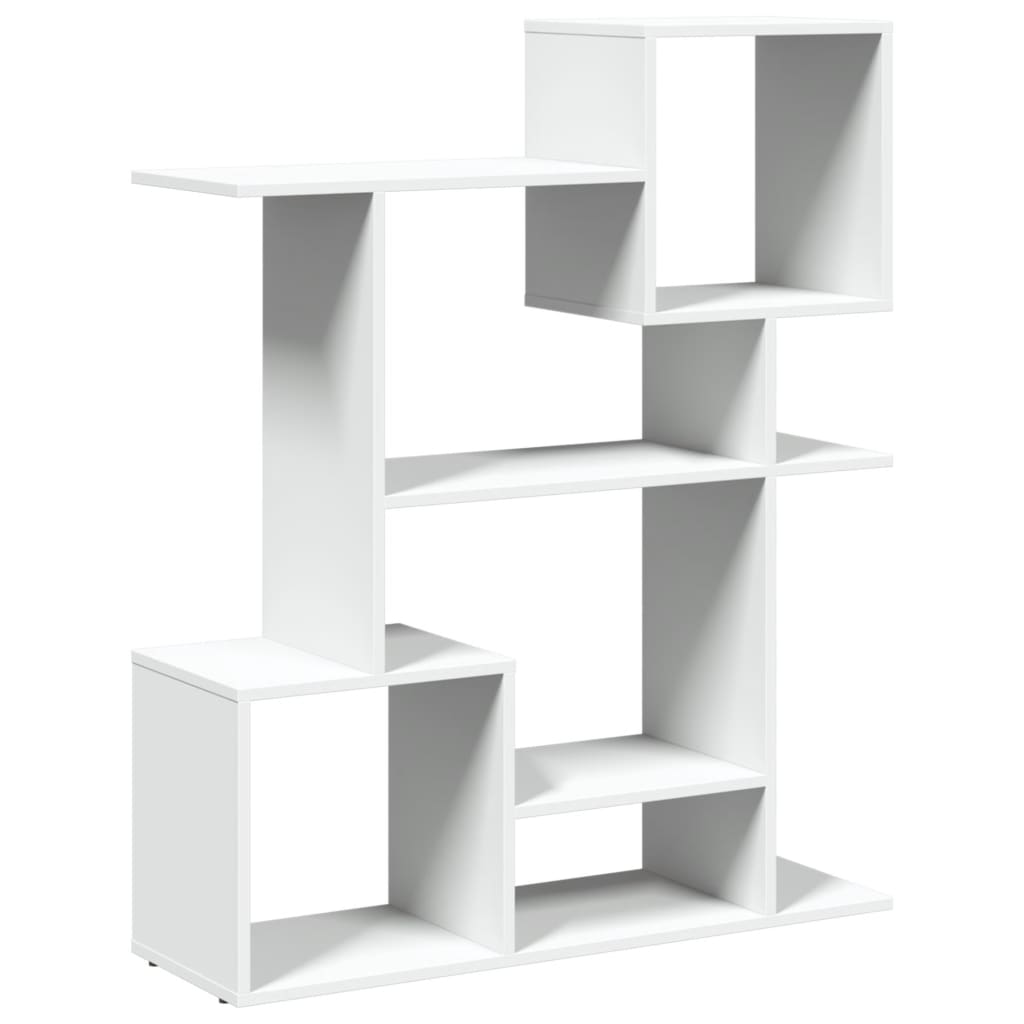 vidaXL Librería divisora madera ingeniería blanca 92x29x112 cm