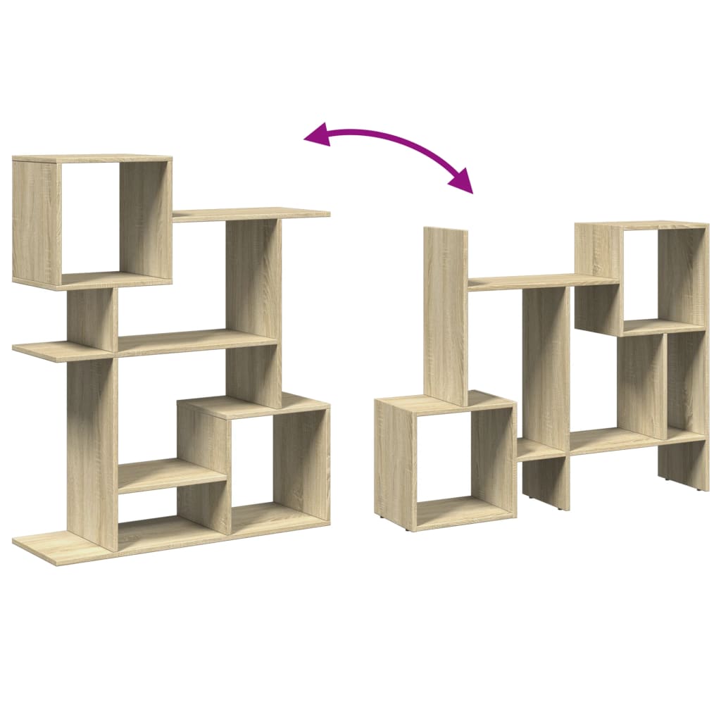 vidaXL Librería divisor madera ingeniería roble Sonoma 92x29x112 cm