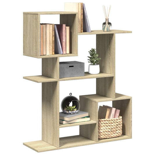 vidaXL Librería divisor madera ingeniería roble Sonoma 92x29x112 cm