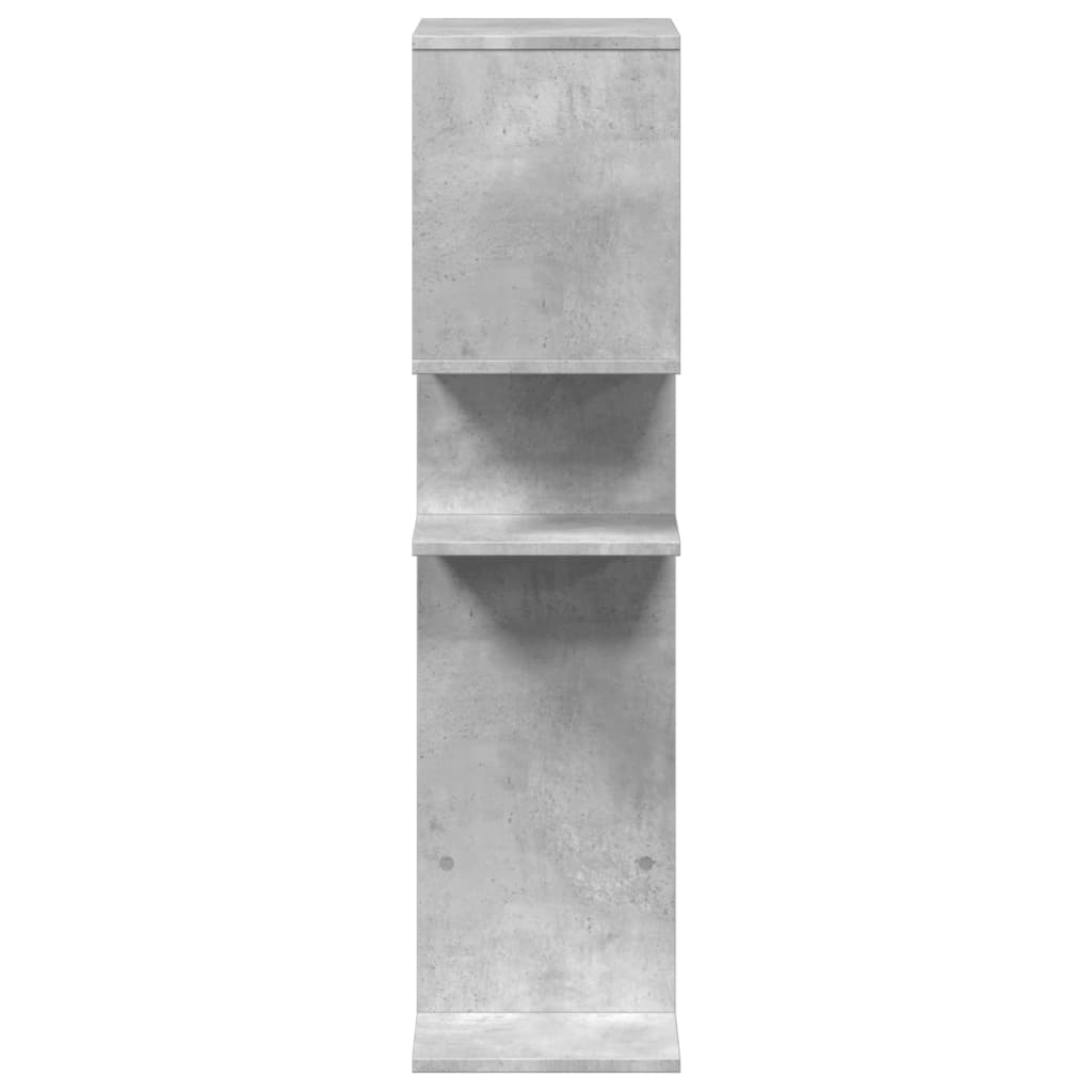 vidaXL Librería divisora madera ingeniería gris hormigón 92x29x112 cm