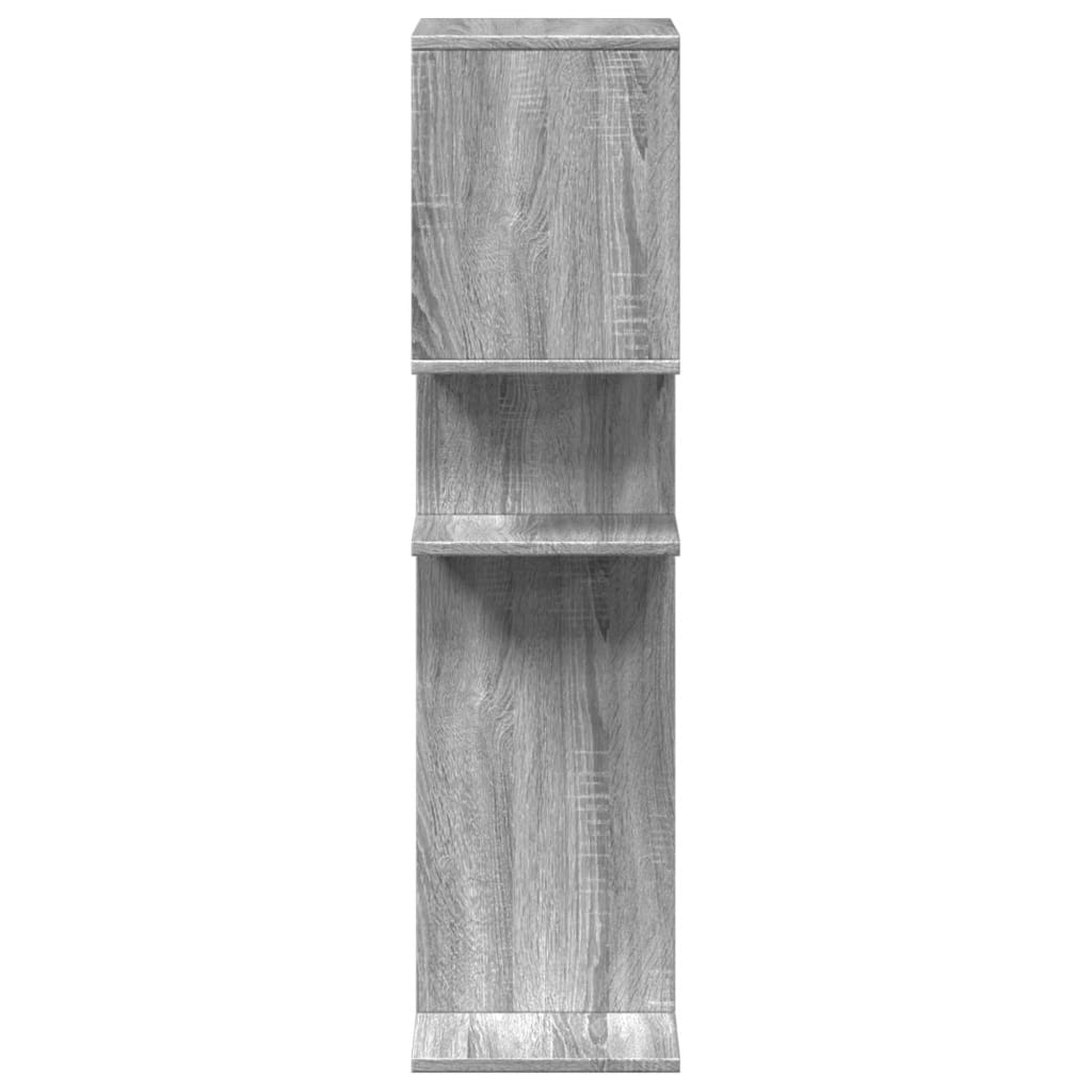 vidaXL Librería divisora madera ingeniería gris Sonoma 92x29x112 cm