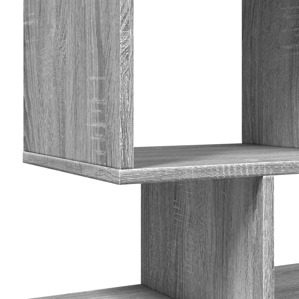 vidaXL Librería divisora madera ingeniería gris Sonoma 92x29x112 cm