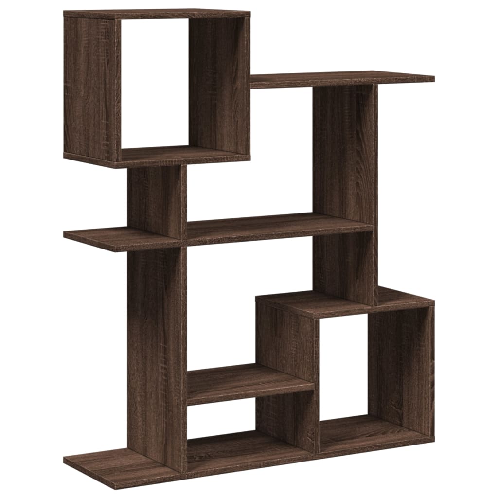 vidaXL Librería divisora madera ingeniería marrón roble 92x29x112 cm