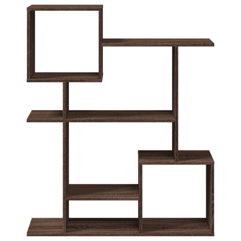 vidaXL Librería divisora madera ingeniería marrón roble 92x29x112 cm