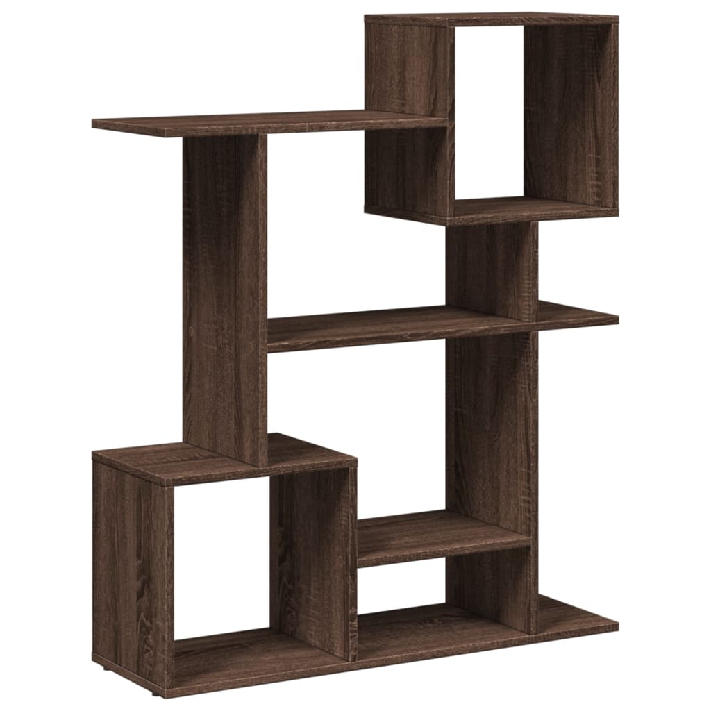 vidaXL Librería divisora madera ingeniería marrón roble 92x29x112 cm