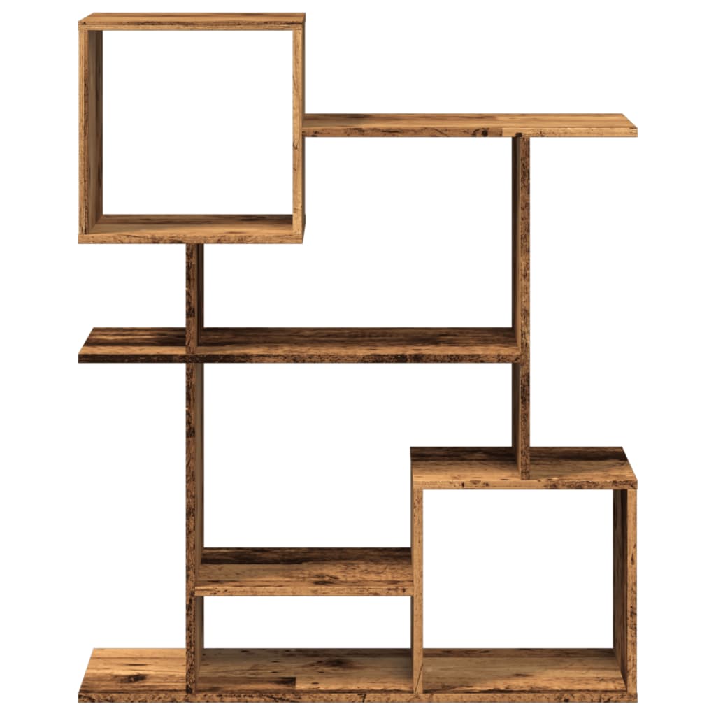 vidaXL Librería divisora madera ingeniería envejecida 92x29x112 cm