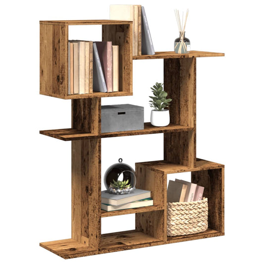 vidaXL Librería divisora madera ingeniería envejecida 92x29x112 cm