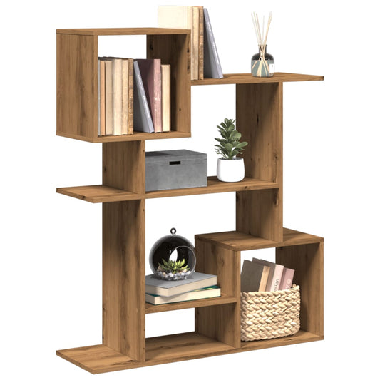 vidaXL Librería divisora madera ingeniería roble artisan 92x29x112 cm