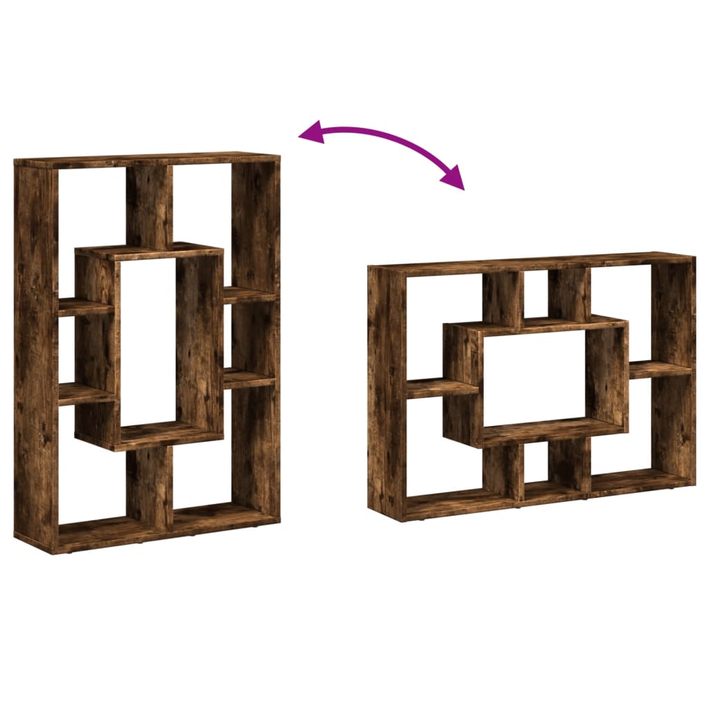 vidaXL Estantería madera de ingeniería roble ahumado 63x20x90 cm