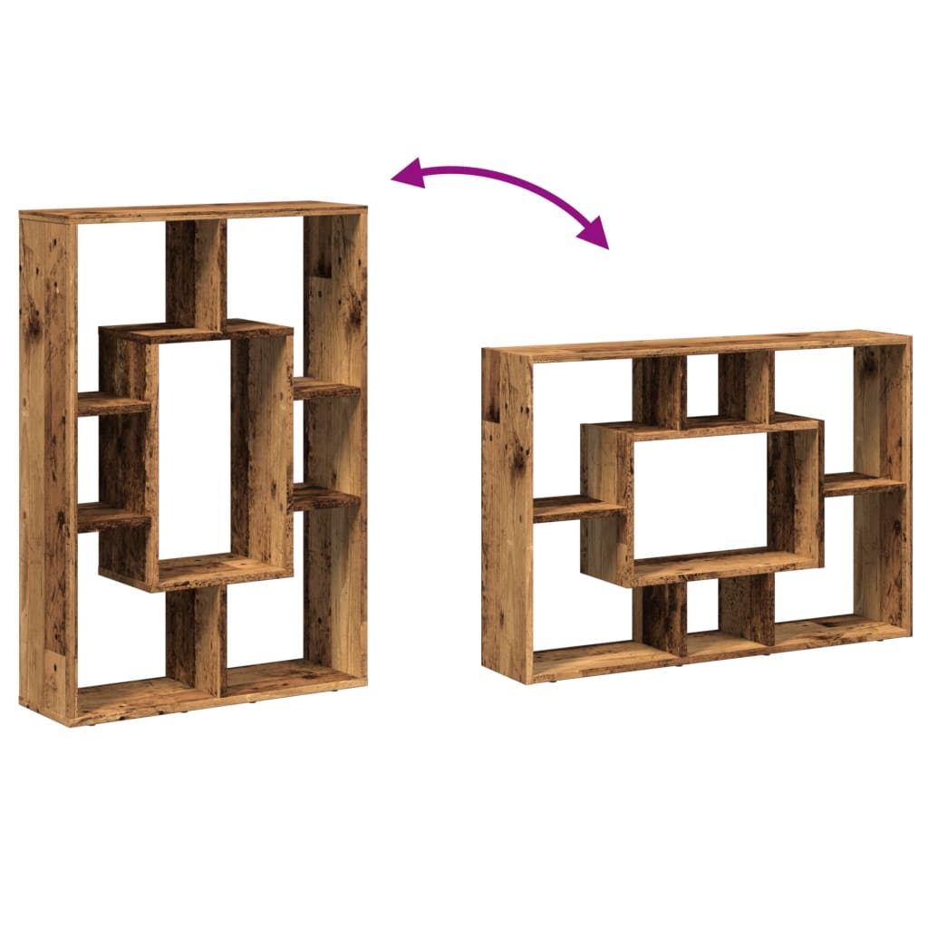 vidaXL Estantería madera de ingeniería color envejecido 63x20x90 cm