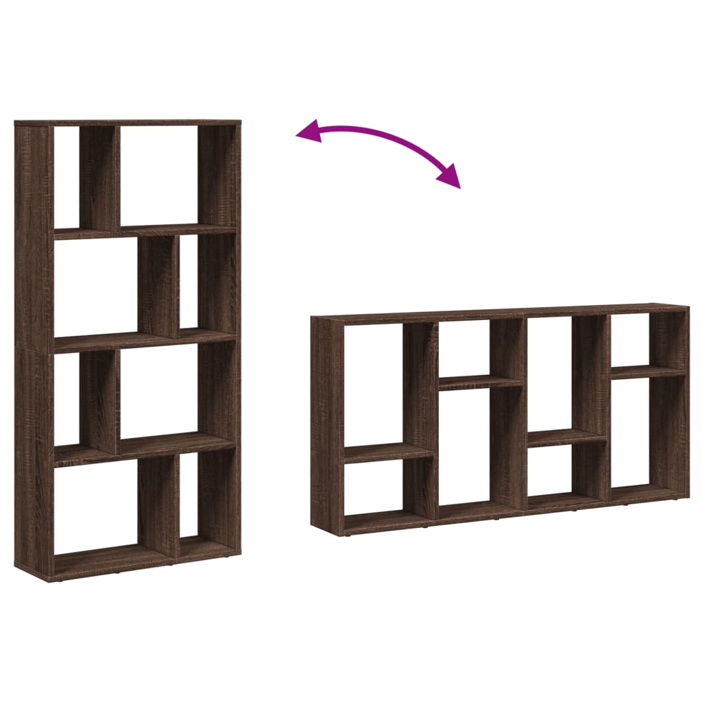 vidaXL Estantería de madera de ingeniería marrón roble 60x20x120 cm