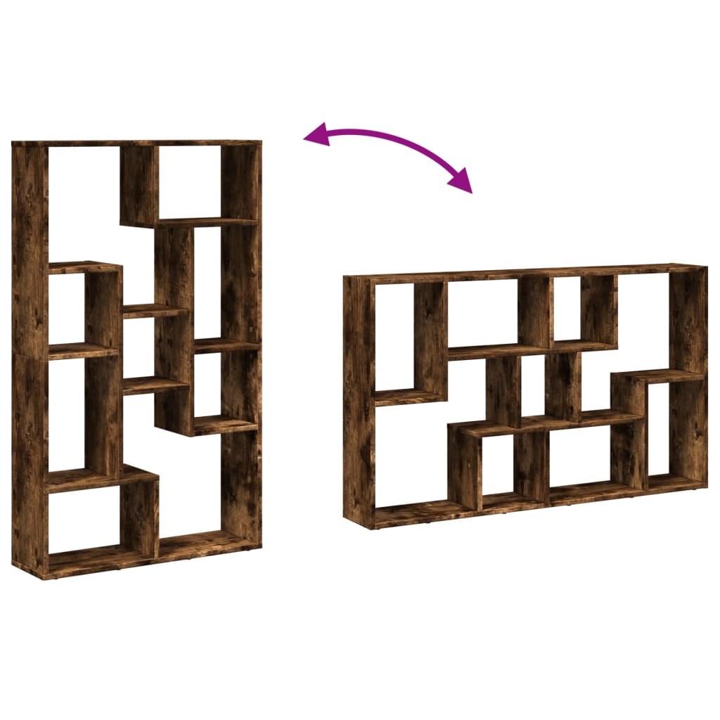 vidaXL Estantería madera de ingeniería roble ahumado 72x20x120 cm