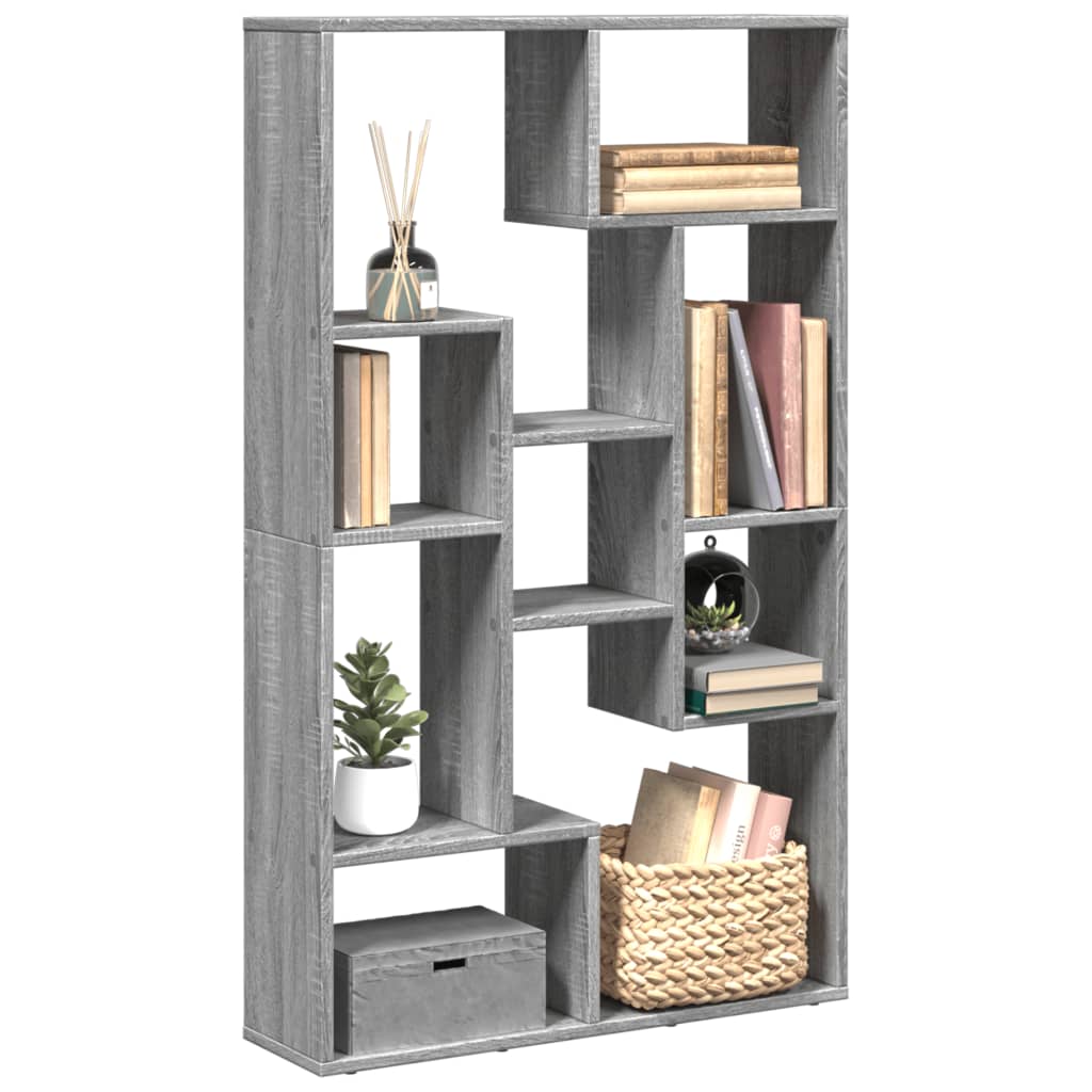 vidaXL Estantería de madera de ingeniería gris Sonoma 72x20x120 cm