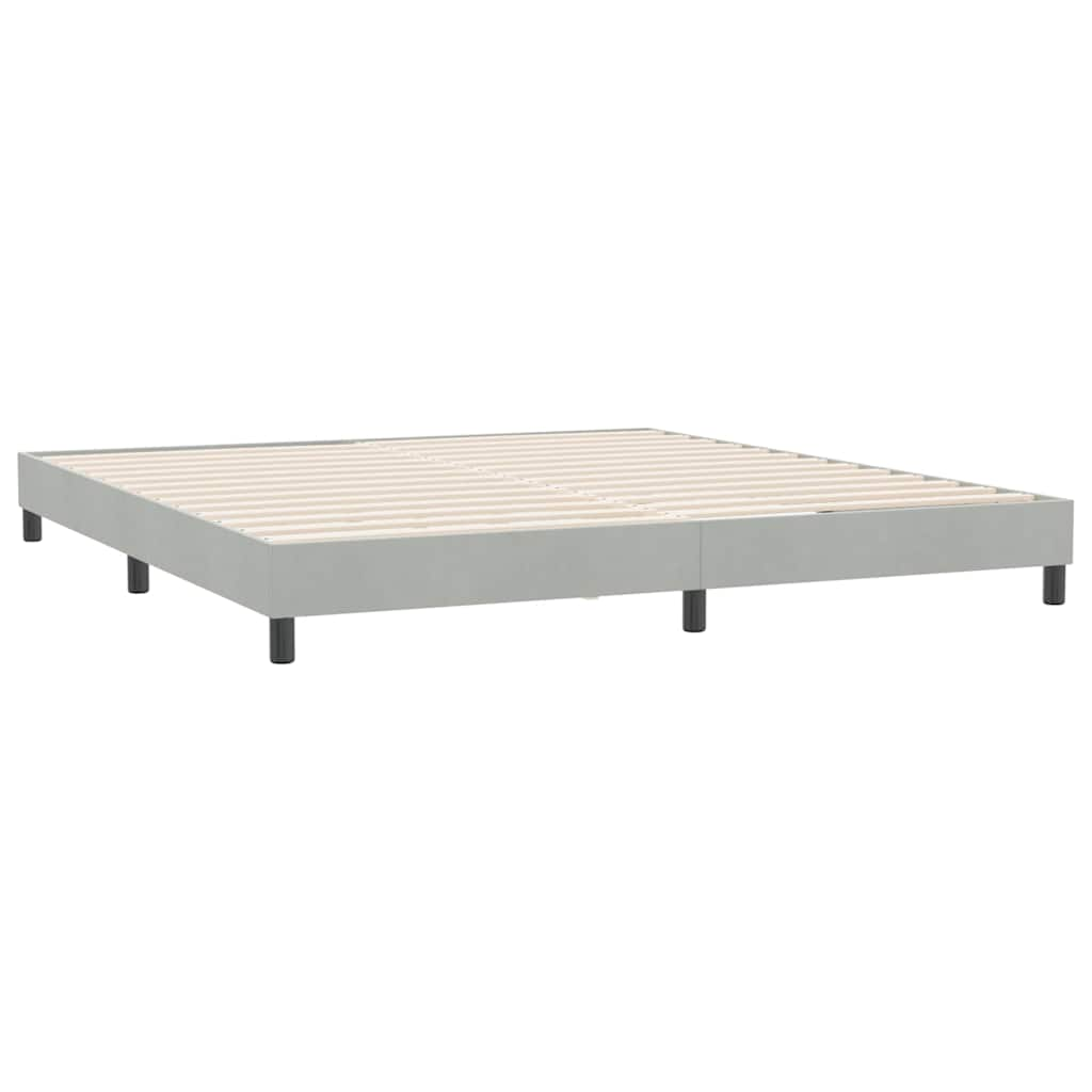 vidaXL Estructura de cama sin colchón terciopelo gris claro 180x220 cm