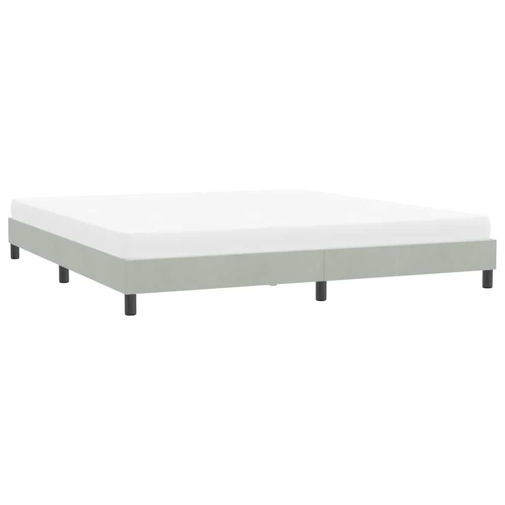 vidaXL Estructura de cama sin colchón terciopelo gris claro 180x220 cm