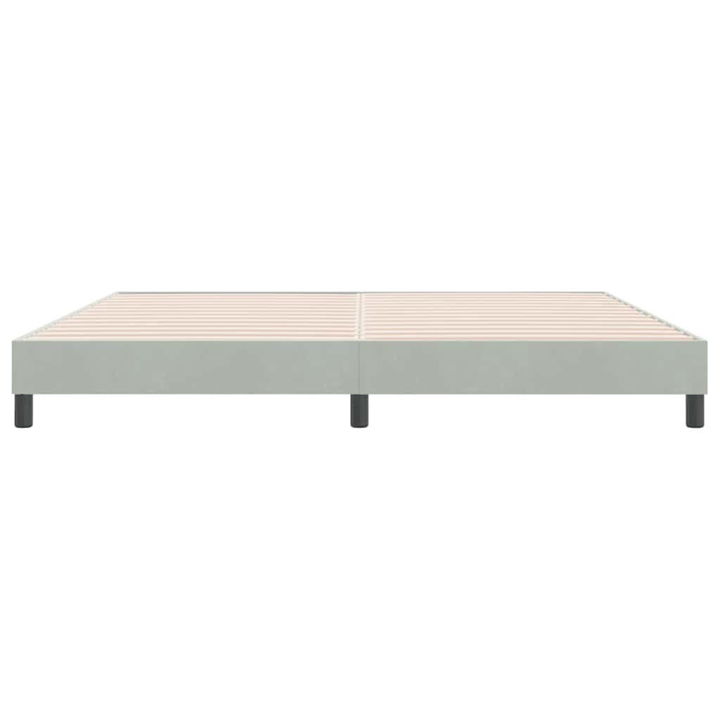 vidaXL Estructura de cama sin colchón terciopelo gris claro 180x220 cm